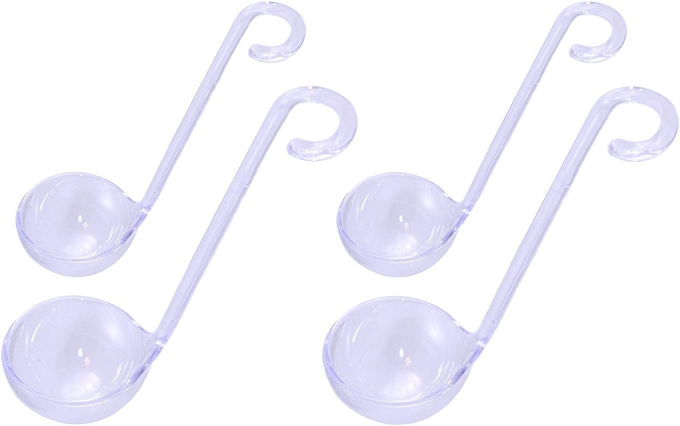 Chef Craft Plastic Mini Ladles in 2 Sizes, Set of 4, Clear